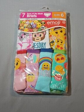 Emoji Days Of The Week Cotton Brief Underwears